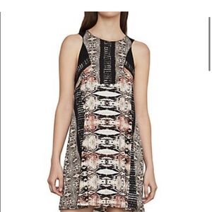 BCBGMaxAzria Black and Cream Patterned Dress